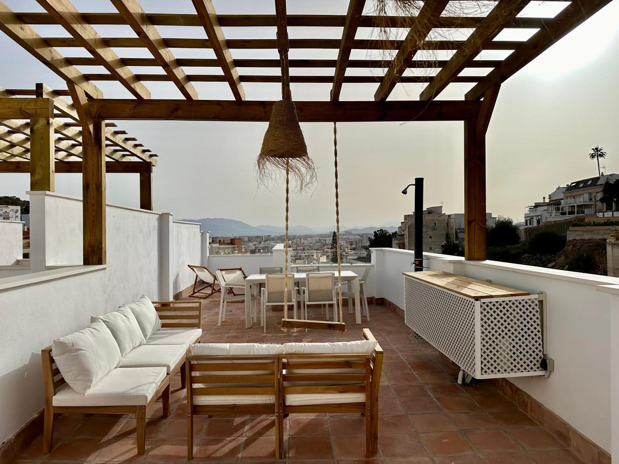 Apartament Atico Con Solarium Y Bbq Cerca Del Centro 6 Pax Malaga Zewnętrze zdjęcie